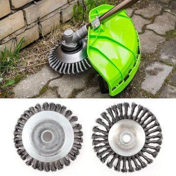 Garden weeding wire brush head